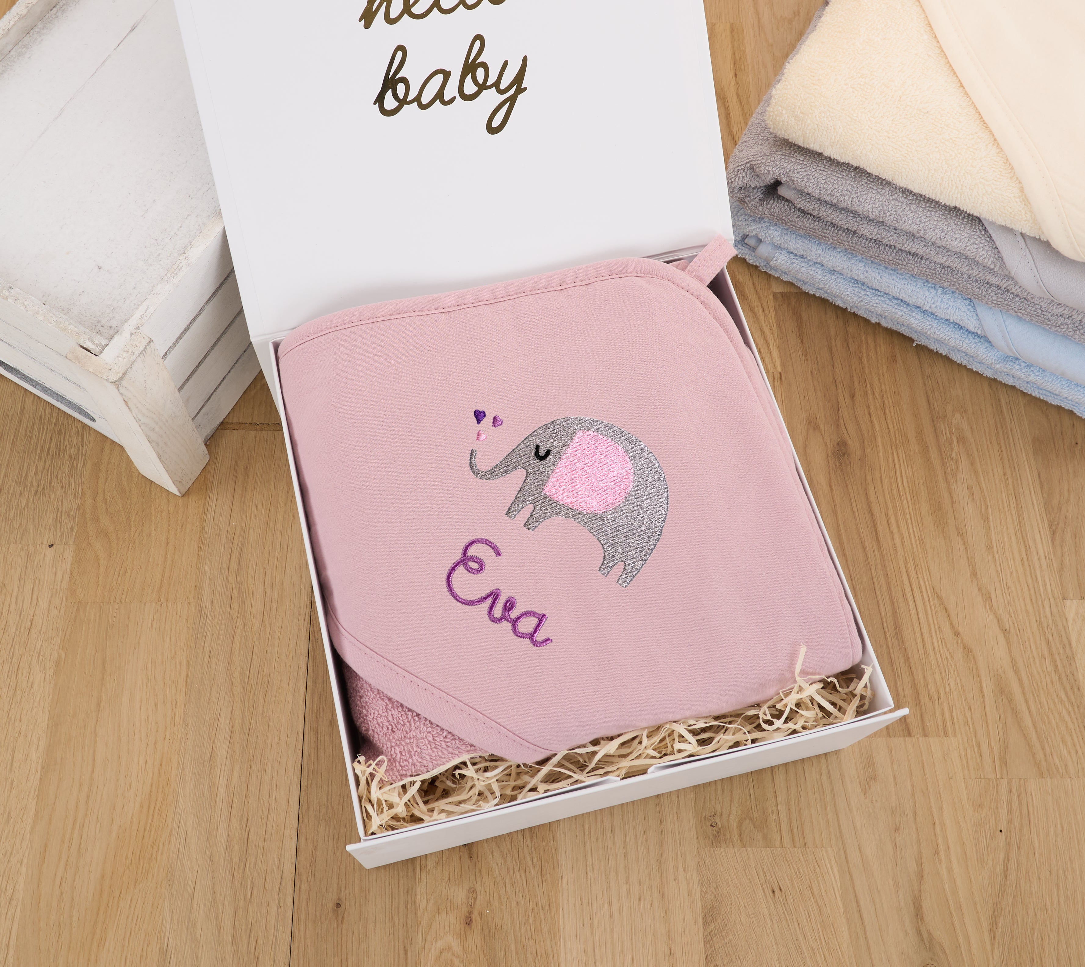Kinder / Baby Handtuch mit Namen personalisiert