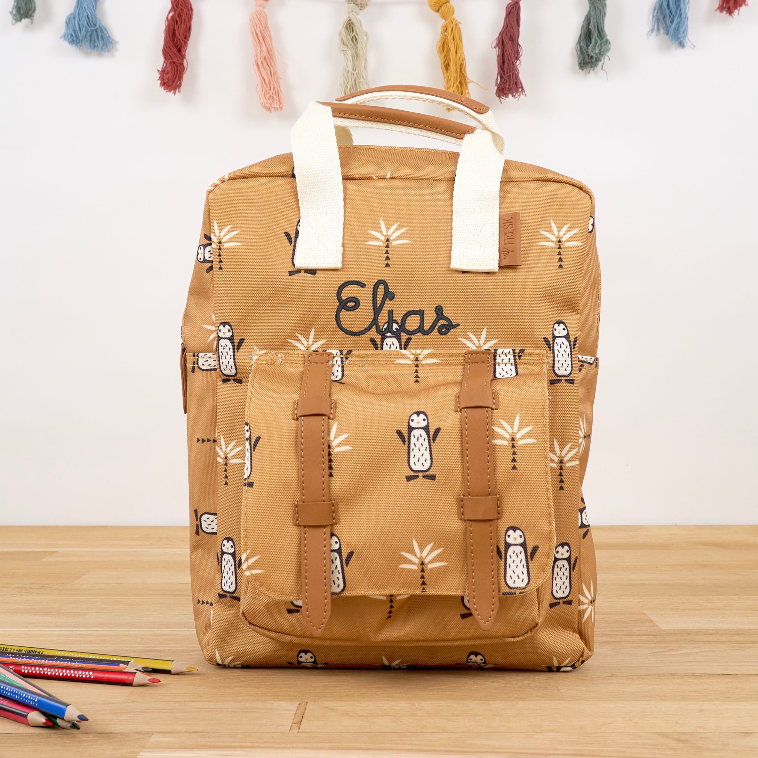 Kinder-Rucksack mit Namen - Pinguin
