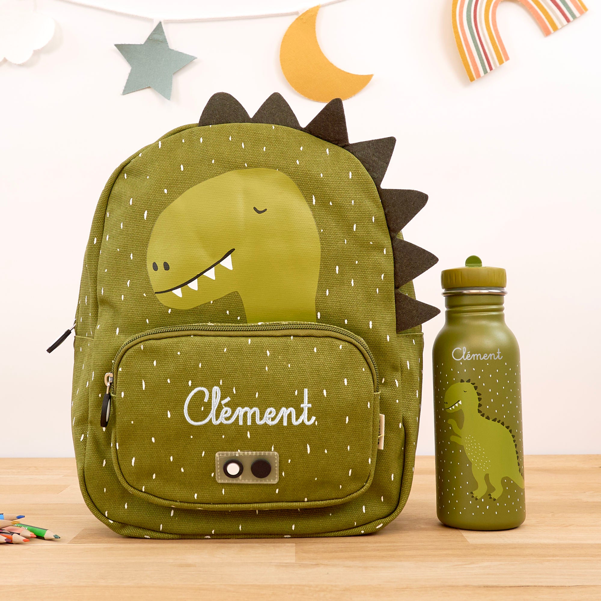 Kinderrucksack Set mit Namen - Dino / Trixie Baby