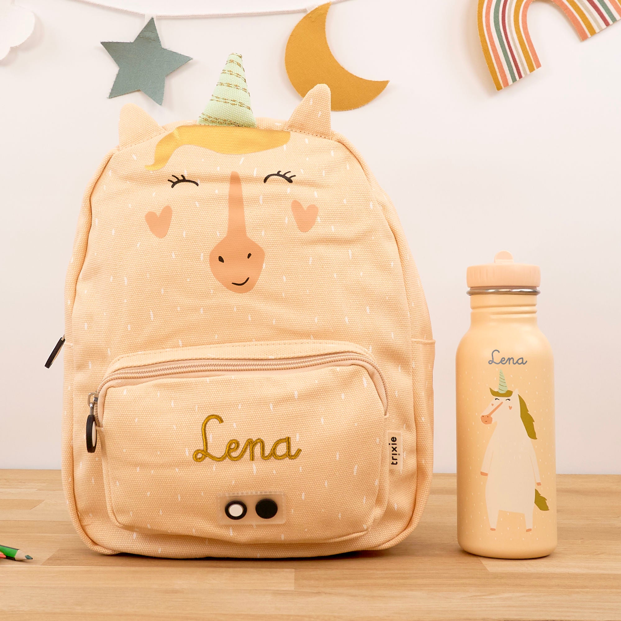 Kinderrucksack Set mit Namen - Einhorn
