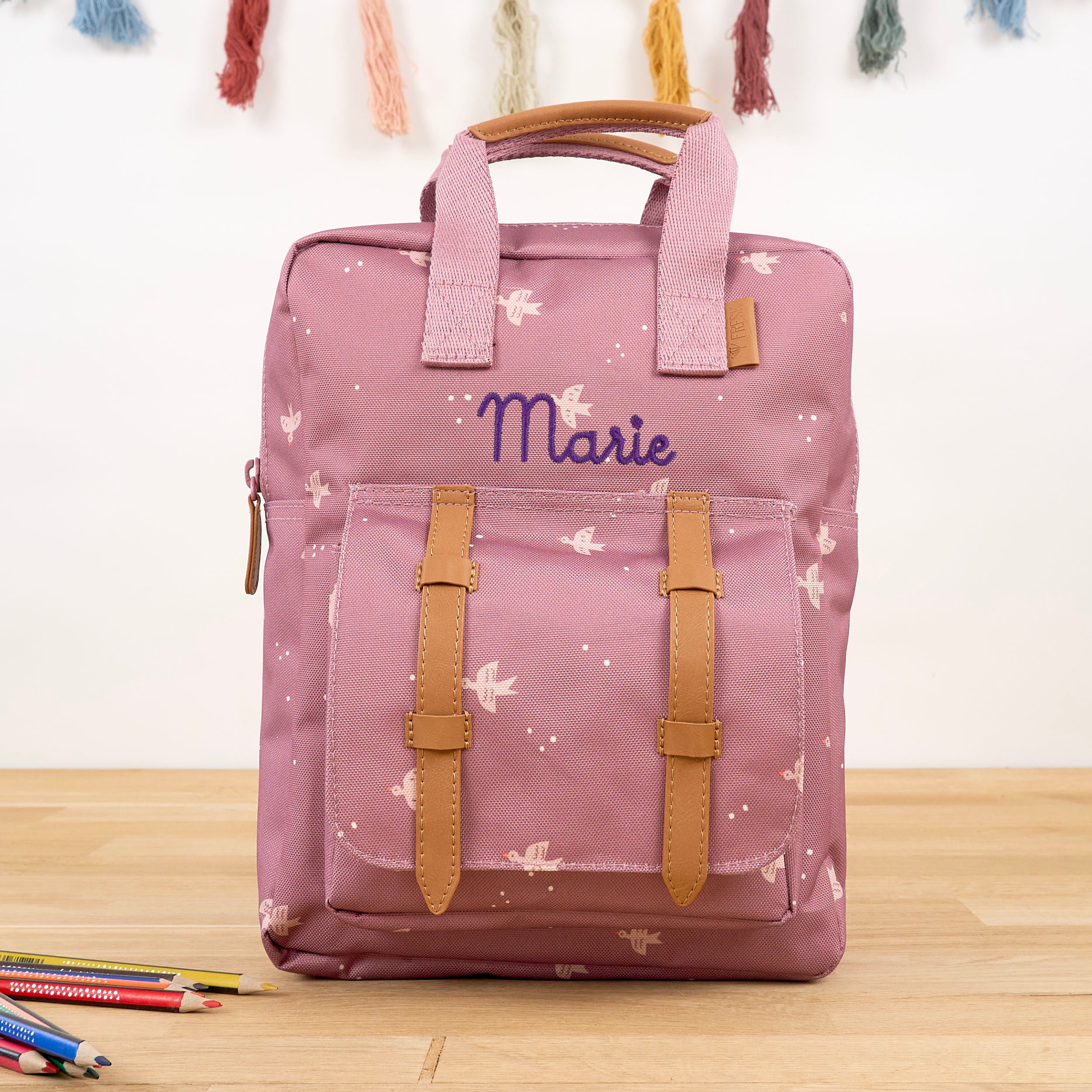Kinder-Rucksack mit Namen - Schwalben
