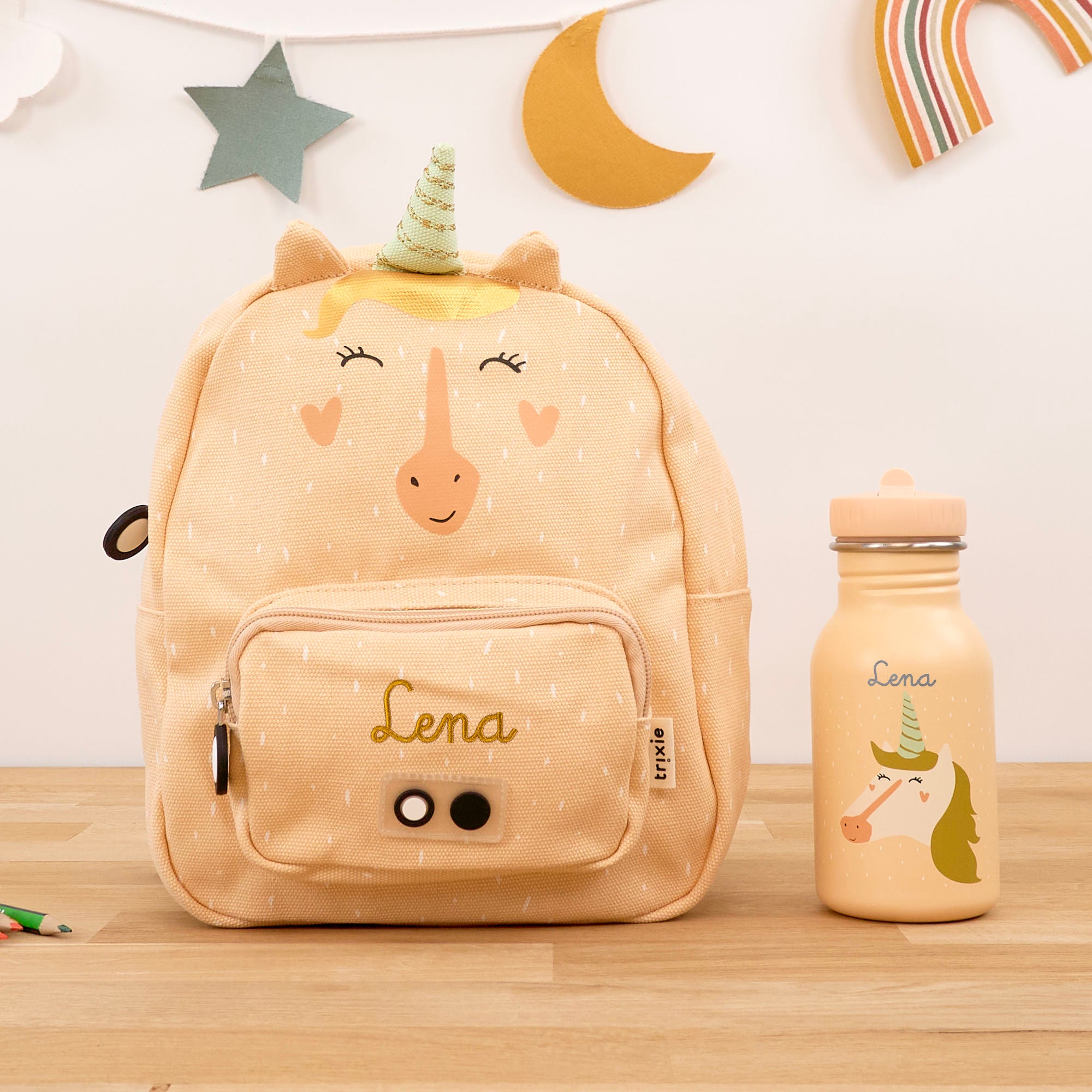 Trixie Kinderrucksack Set Einhorn mit Namen - Einhorn