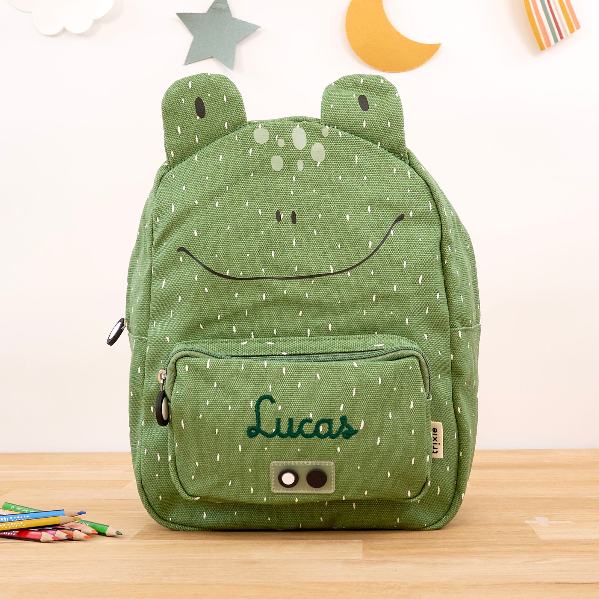 Trixie Kinderrucksack mit Namen - Frosch