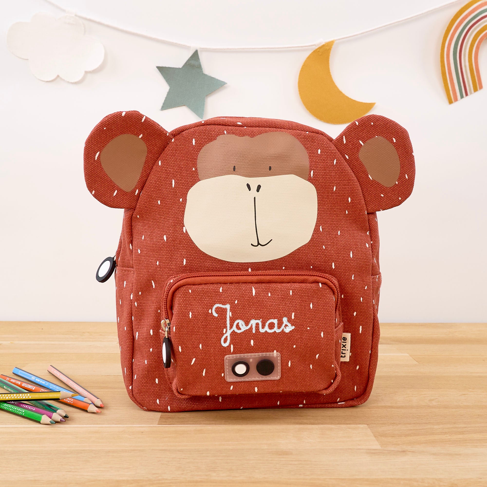 Mini Kinderrucksack Set mit Namen - Affe