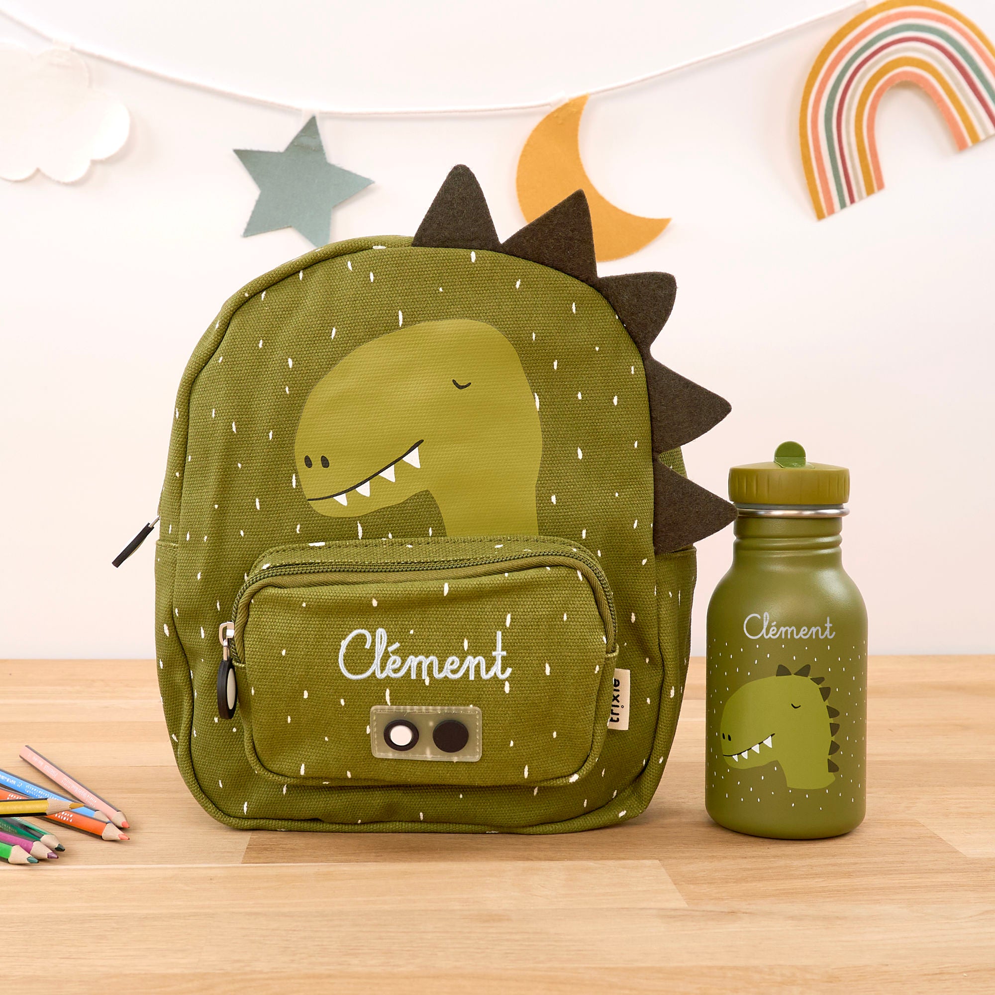 Mini Kinderrucksack Set mit Namen - Dino von Trixie