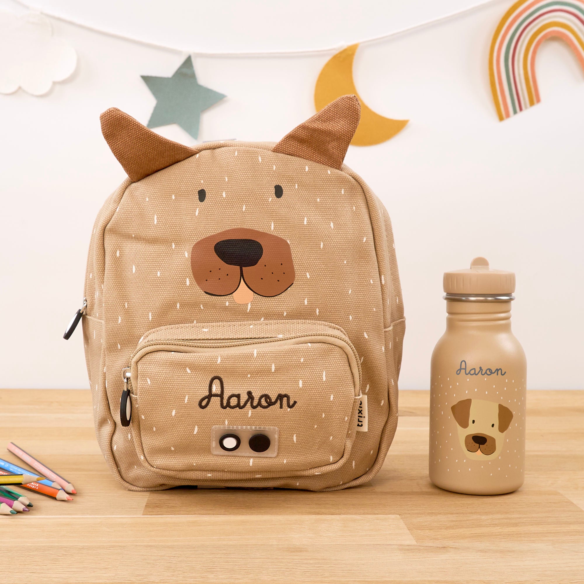 Trixie Mini Kinderrucksack Set mit Namen - Hundi