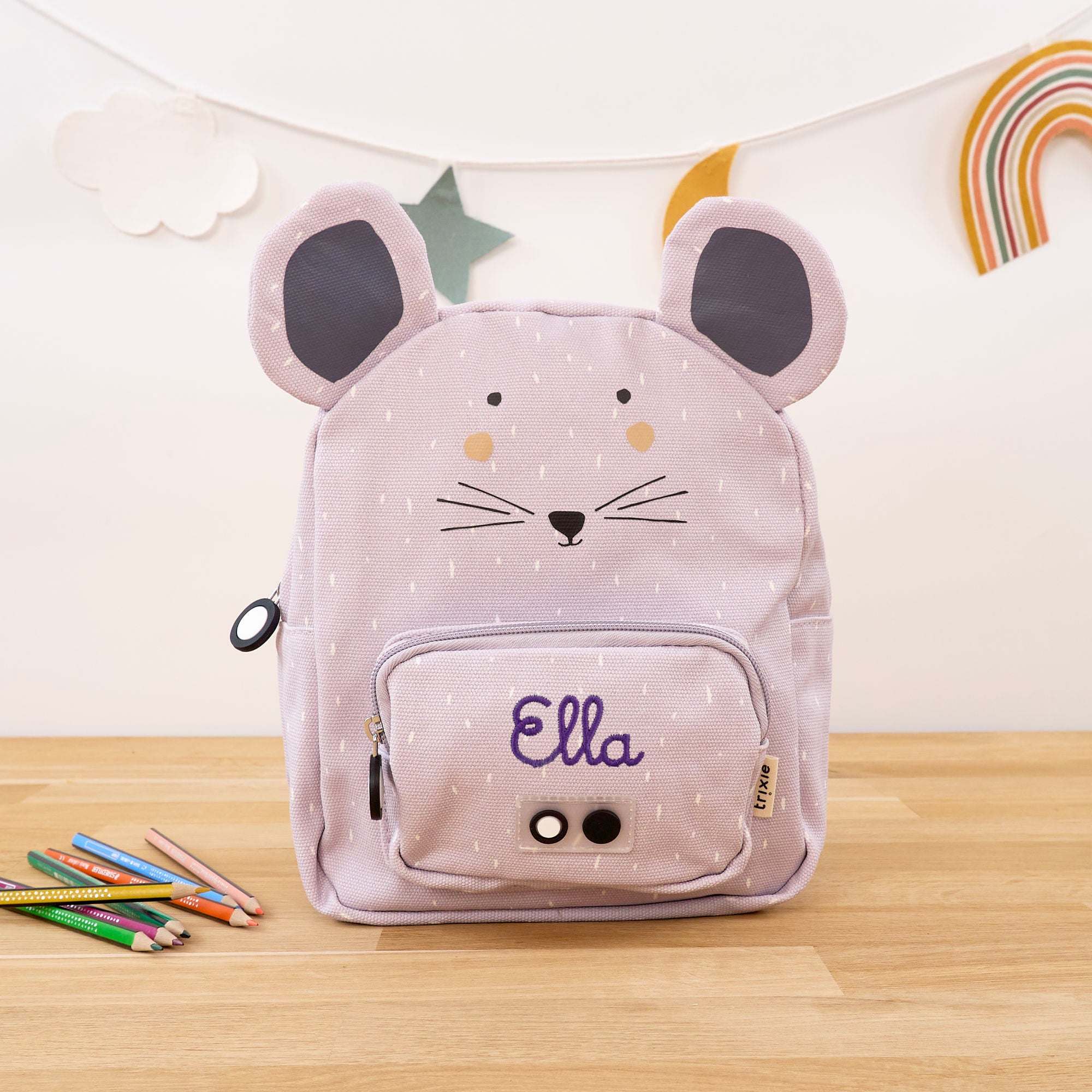 Mini Kinderrucksack mit Namen - Maus