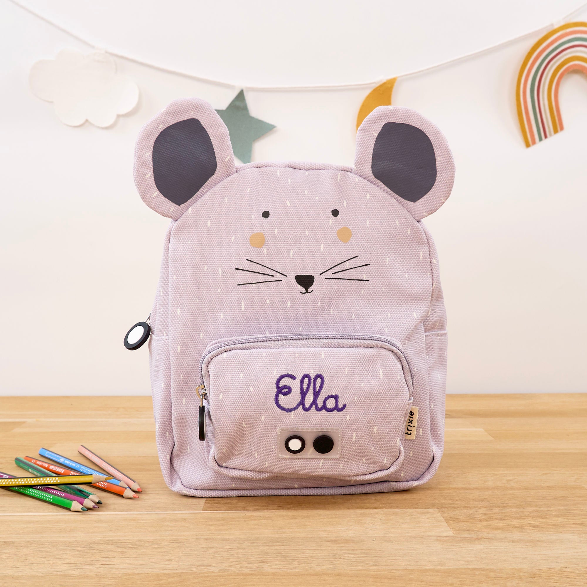 Mini Kinderrucksack Set mit Namen - Maus
