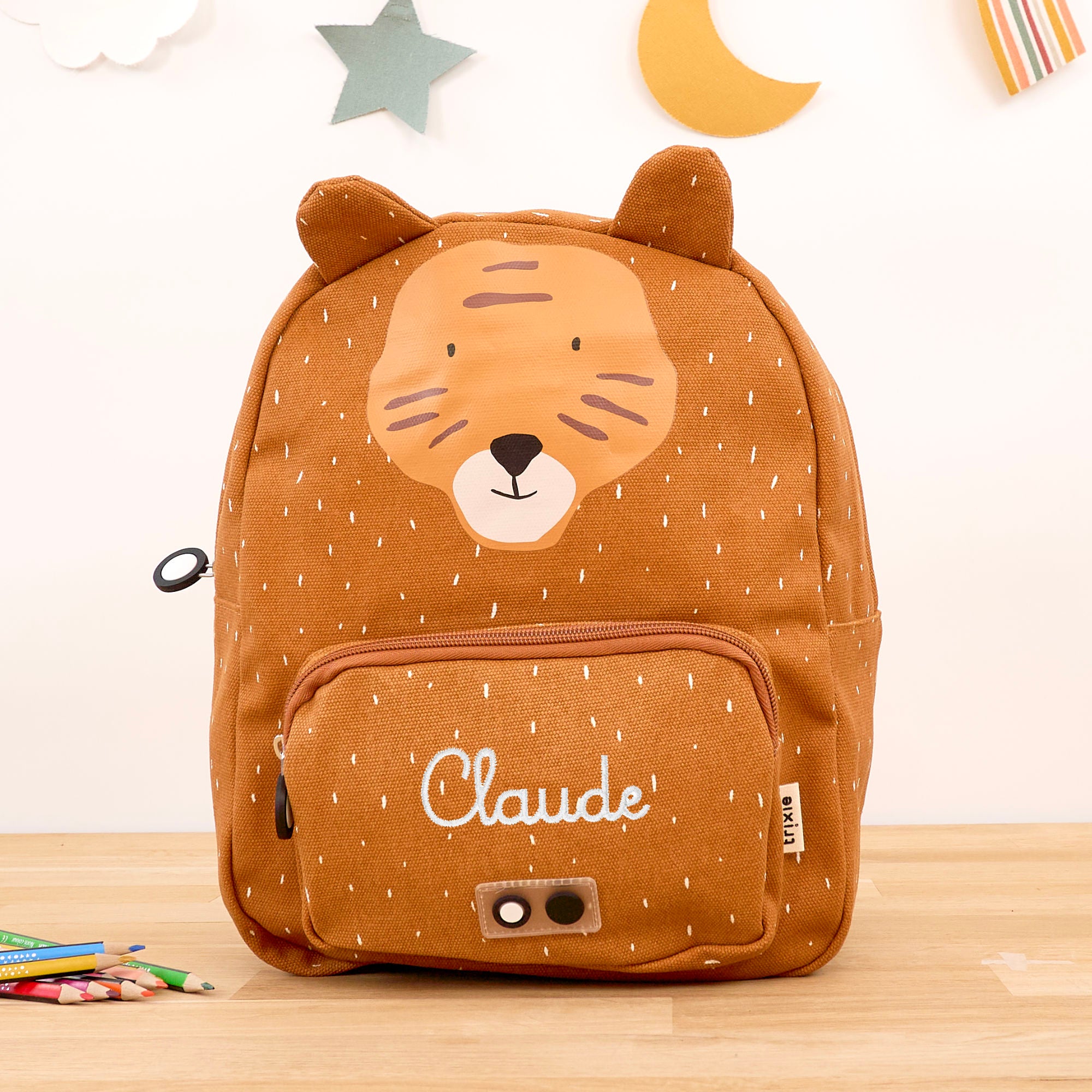 Trixie Kinderrucksack mit Namen - Tiger