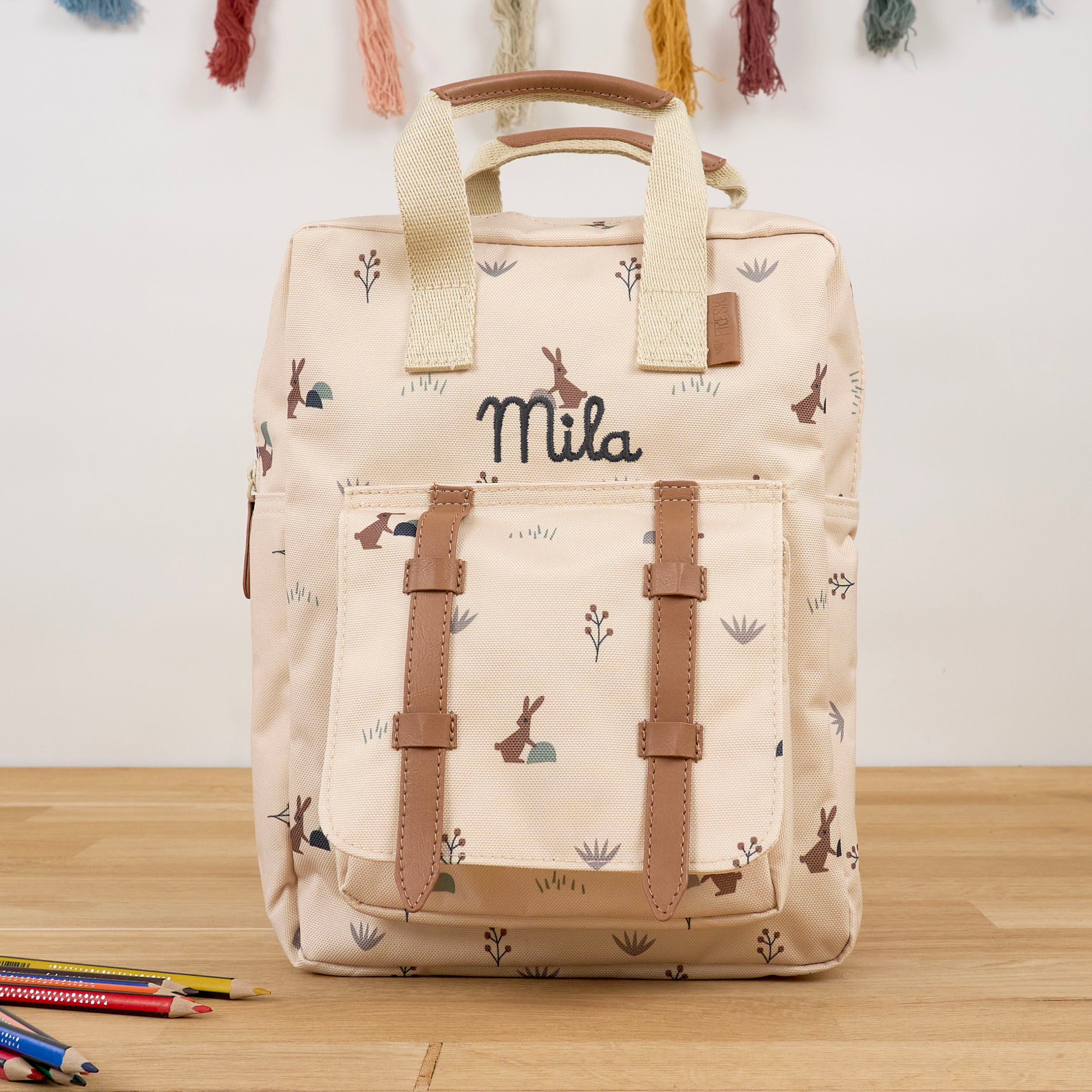 Kinder-Rucksack mit Namen - Hase