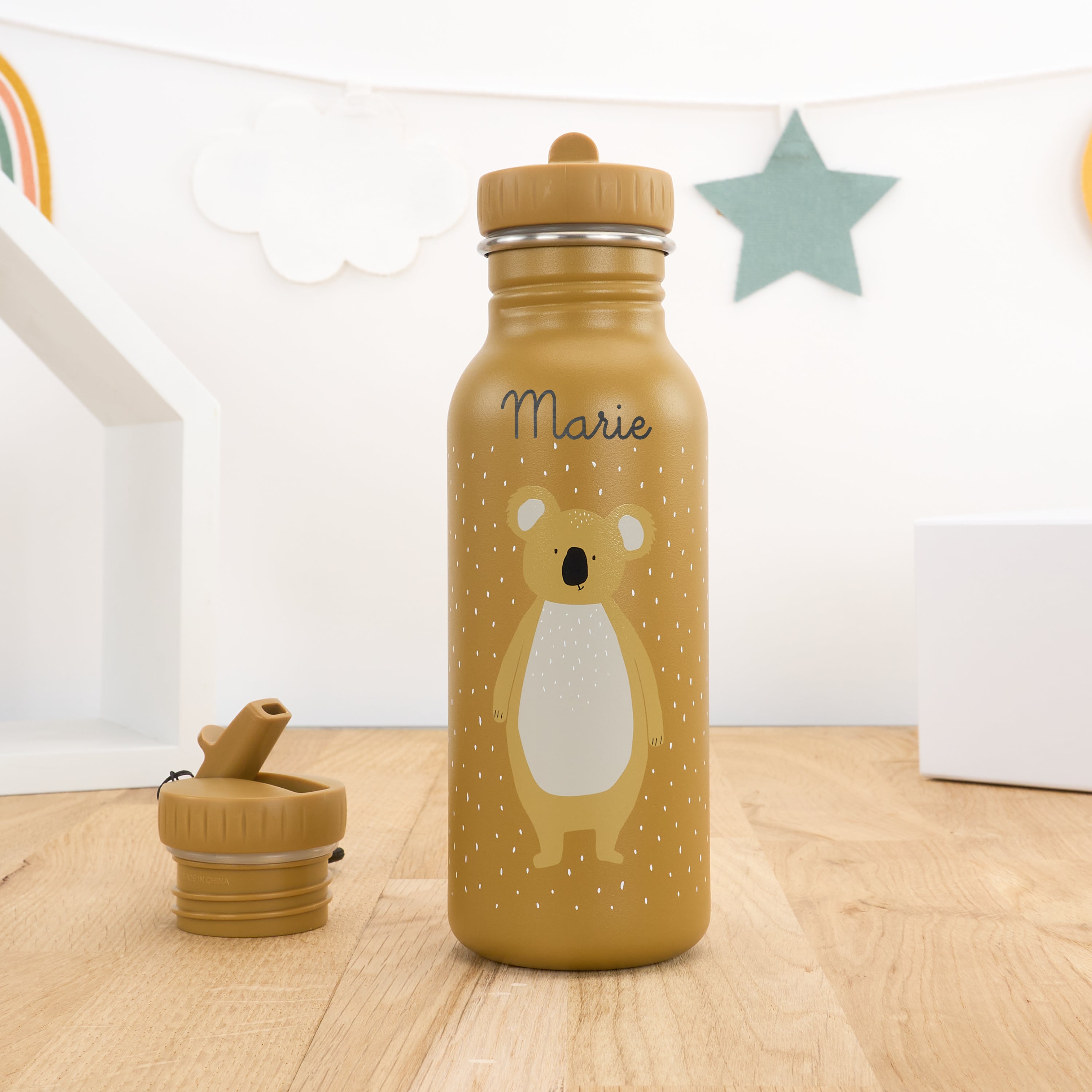 Kindergartentrinkflasche mit Namen personalisiert 500 ml - Koala