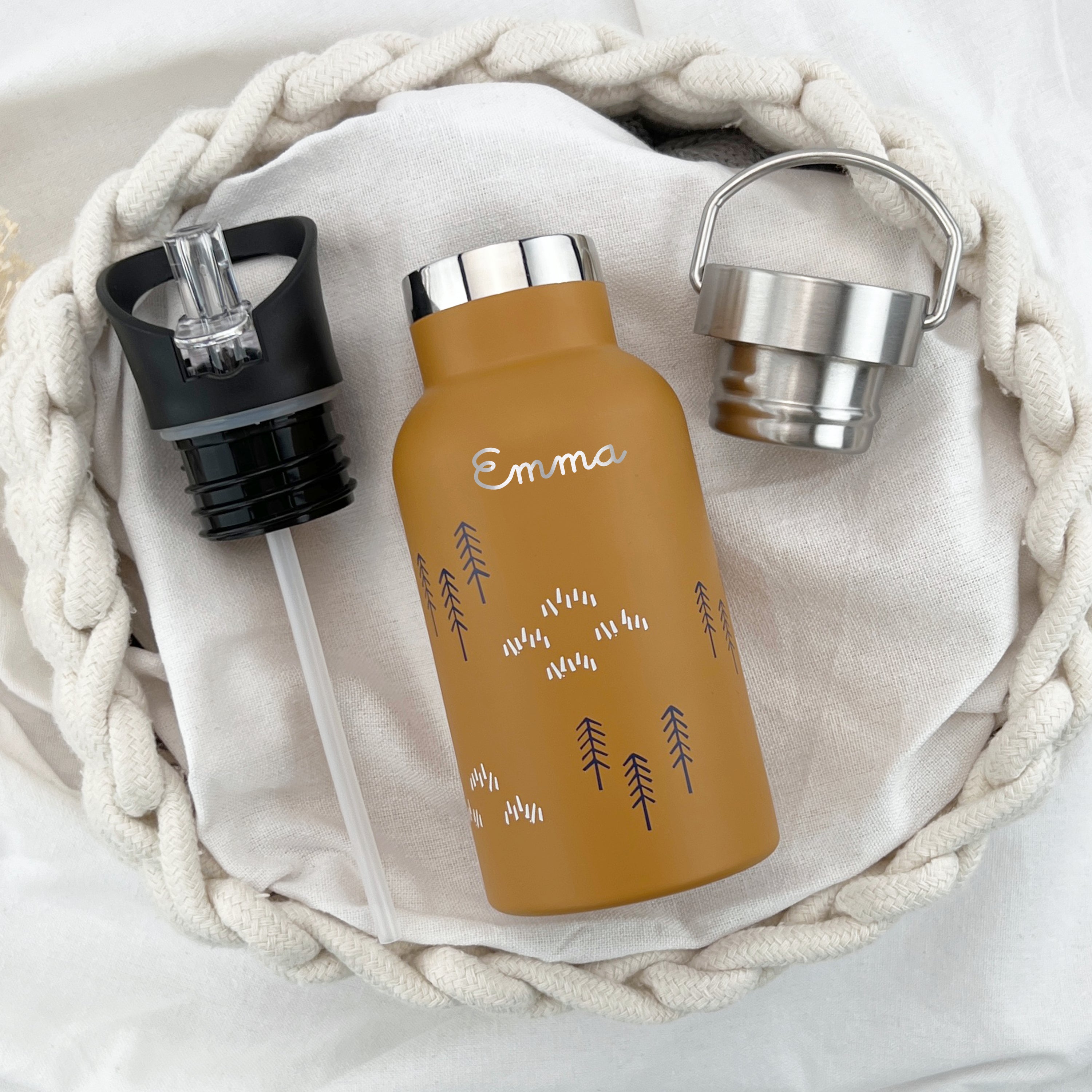 Kinder-Trinkflasche / Thermosflasche mit Namen - Wal