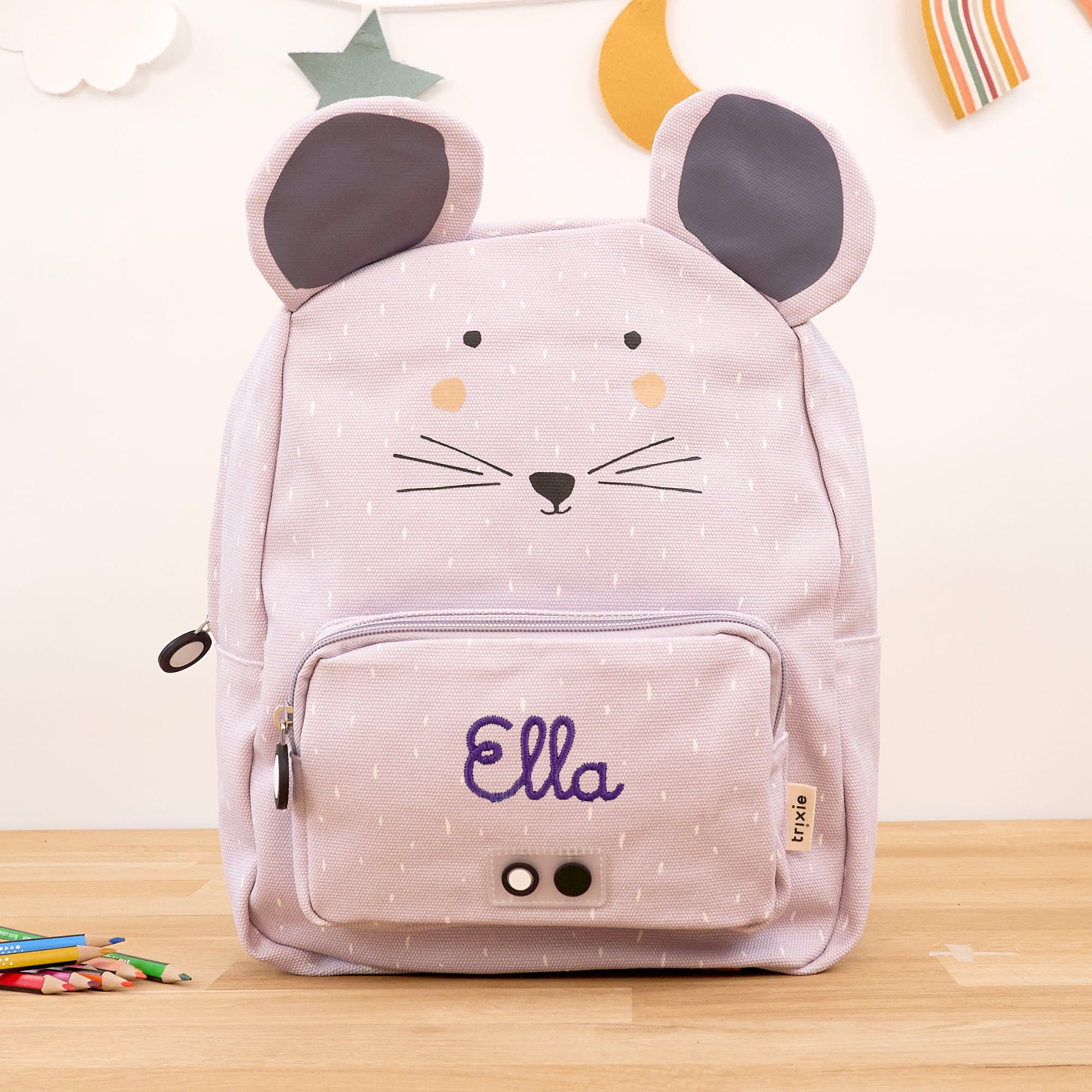 Trixie Kinderrucksack mit Namen - Maus